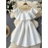 European and American high-end small dress for women's dinner party dress with one shoulder lotus leaf edge and waist cinching to show off slimming A-line fluffy skirt