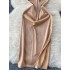 Summer Women's New Commuting Sister Sexy Hollow out Metal Circle Hanging Neck Folded Waist Split Satin Dress