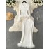 French high-end style small fragrance two-piece set for women's clothing, with a sense of atmosphere. Knitted split top sweater with fur edges, wrapped buttocks, and half skirt