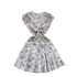 High end dress with socialite style, women's summer hollow print, waist cinching and drawstring design, niche light luxury temperament, short skirt