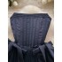 Birthday party small gift dress design sense bow tie tie waist cinching slimming sleeveless strapless mesh puffy dress