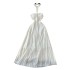 Fairy style dress for women in summer, sexy strapless, neck hanging, suspender, high waist, slimming effect, A-line pleated chiffon vacation long dress