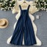 Korean style fashionable versatile jumpsuit women's summer new lazy style slimming drawstring waistband loose wide leg overalls