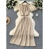 Summer clothes age reduction two-piece set for women, gentle wind pressure pleated sleeveless round neck flower bud top+high waist slimming skirt