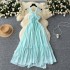 Super fairy temperament dress for women in summer, with a sense of luxury. Twisted knot, strapless, neck hanging, suspender, high waist, slimming, gentle and stylish long skirt