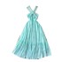 Super fairy temperament dress for women in summer, with a sense of luxury. Twisted knot, strapless, neck hanging, suspender, high waist, slimming, gentle and stylish long skirt