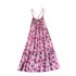 Beach vacation dress for women with a sense of atmosphere, summer new style pure desire, hanging neck suspender, floral floral backless beach long dress