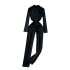 European and American sexy stand up collar zipper long sleeved tight fitting jumpsuit women's slimming, fashionable and versatile hot girl shapewear