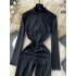 European and American sexy stand up collar zipper long sleeved tight fitting jumpsuit women's slimming, fashionable and versatile hot girl shapewear