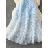 Gentle Wind Heavy Industry Embroidered Bead Set Diamond Strap Skirt Skirt for Women to Look Thin and Elegant Super Fairy Mesh Cake Dress