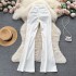 2022 autumn and winter new retro suit bell bottom pants for women's casual high waist hanging feeling, slimming and wide leg bottom long pants