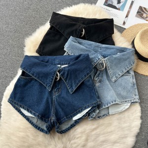 Sexy Hip Lifting Shorts for Women 2022 Summer New Collection Ins Super Hot High Waist Outward Personalized Wide Leg A-line Hot Pants