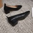 Professional high heels, women's work low heel pointed single shoes, black 2023 new sexy French versatile plus size