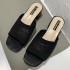 Mid heeled cool slippers for women in the summer of 2020, new Korean version, Flyknit, one-piece fashionable women's cool slippers, wholesale and dropshipping