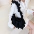 Summer small bag 2024 new Sen style soft girl fashionable three-dimensional petal bag ins women's single shoulder armpit bag pu