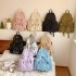 Ins style girls' backpack 2024 new Korean version fashionable pleated personalized large capacity high school student flip backpack