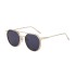 2023 new retro oval frame sunglasses men's metal double beam driving sunglasses cross-border wholesale shapes