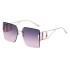 2024 New European and American Fashion Diamond Edged Frameless Sunglasses for Women's Luxury, Large Frame Sunglasses