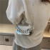 Metal Box Bag for Women 2024 European and American Fashion Personality Thick Chain Crossbody Bag Instagram Internet Celebrity Single Shoulder Phone Bag