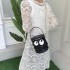 Personalized and creative small bag 2024 new Japanese soft girl cartoon big eye shoulder bag mini tassel cylindrical bag