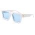 86229 Large Frame Sunglasses for Women, European and American Internet Celebrities, Same Style Millionaire Fashion Trendy Sunglasses for Men, Sunglasses