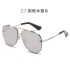 Retro Toad Mirror Sunglasses for Men's Trendy 2022 New Large Frame Double Beam Sunglasses for Men Sunglasses