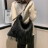 Bag 2024 New Korean Fashion Tassel Shoulder Bag Instagram Internet Celebrity Large Capacity Crossbody Retro Matte Bag for Women