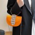 Bag Autumn 2024 New Korean Fashion Candy Color Handheld Ins Internet Celebrity Women's Crossbody Water Diamond Saddle Bag