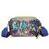 Personalized graffiti camera bag for women 2024 new Korean version fashion trend ins wide shoulder strap crossbody small square bag pu