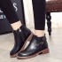 Cross border autumn and winter new Martin boots for women with low heels and belt buckles, short boots for women in large sizes, wholesale of foreign trade women's boots