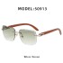 2022 New Fashion Box Sunglasses for Women's Fashion Internet Celebrity Instagram Same Style Frameless Cut Edge Sunglasses for Women's Trendy