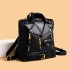 New 2024 Korean version fashionable and personalized backpacks for women, popular with rivets and trendy large capacity travel backpacks