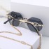 Korean fashion sunglasses for women wholesale cross-border Tiktok frameless chain sunglasses trend 2022 new