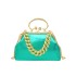 Bag Autumn 2024 New Korean Fashion Candy Color Thick Chain Handheld Women's Crossbody Bright Face Banquet Bag PU