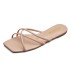 Fairy style slippers for women's new 2022 summer outdoor wear Korean version simple slim strap square headed flat bottomed beach sandals trendy