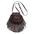 Bag Autumn/Winter 2024 Korean Fashion Tassel Small Square Bag ins Retro Texture Women's Handheld Crossbody Bag