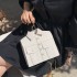 Personalized funny clothes tote bag 2024 new fashion embroidery thread ins internet famous chain single shoulder crossbody small square bag