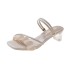 2023 Women's Sandals Summer Internet Celebrity Korean Fashion Coarse Heel Fashion Fairy Style Dress Slippers