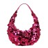 Internet celebrity armpit bag for women 2024 new European and American fashion sequins dazzling Western style Xiaohongshu same one shoulder dumpling bag