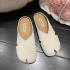 Baotou Half Slippers for Women's Summer Outerwear 2023 New Pregnant Women's Soft Bottom Woven Flat Bottom Fish Mouth Muller Shoes French Cool Trailer