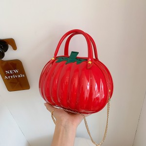 Halloween Pumpkin Bag 2024 New European and American Fashion Personalized Design Western Style Handheld Single Shoulder Chain Small Round Bag