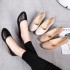 2020 Autumn New Women's Singles Shoes Slope Heel Comfortable Pointed Bean Shoes Mid Heel Work Mom Shoes Trendy