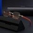 2024 new European and American diamond trimmed frameless sunglasses for men, retro imitation wood grain leg sunglasses for men, cross-border wholesale