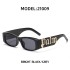 European and American personalized small frame sunglasses for women with a sense of luxury cross-border wholesale fashion wide leg sunglasses for men with UV protection