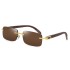 Fashion Sunglasses Men's Frameless Wooden Leg slingshot Sunglasses Men's Trendy Wooden Optical Frame Sunglasses