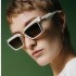 European and American personalized punk style sunglasses for men, fashionable cat eye sunglasses for women, cross-border glasses wholesale 2023 new models