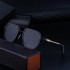 2023 New Fashionable Frameless Cut Edge Sunglasses for Men, Metal Box Sunglasses for Men, Cross border Wholesale Shapes