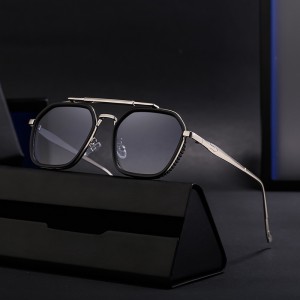 2024 New European and American Punk Style Sunglasses Men's Metal Box Sunglasses Cross border Wholesale Sunglasses