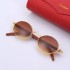 2022 New Retro Wooden Sunglasses Men's Small Round Frame Sunglasses Men's Trendy Glasses Cross border Sunglasses