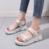 Xiaoxiangfeng Sandals Women's 2020 Summer New Flat Bottom Strap Trendy Beach Shoes Velcro Thick Bottom Sports Sandals